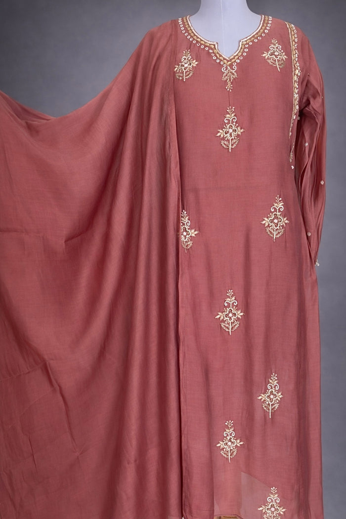 Mauve Mahal-3 Piece Suit Set