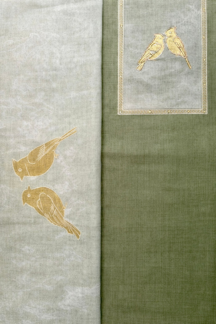 Green Bird-3 Piece Suit Set