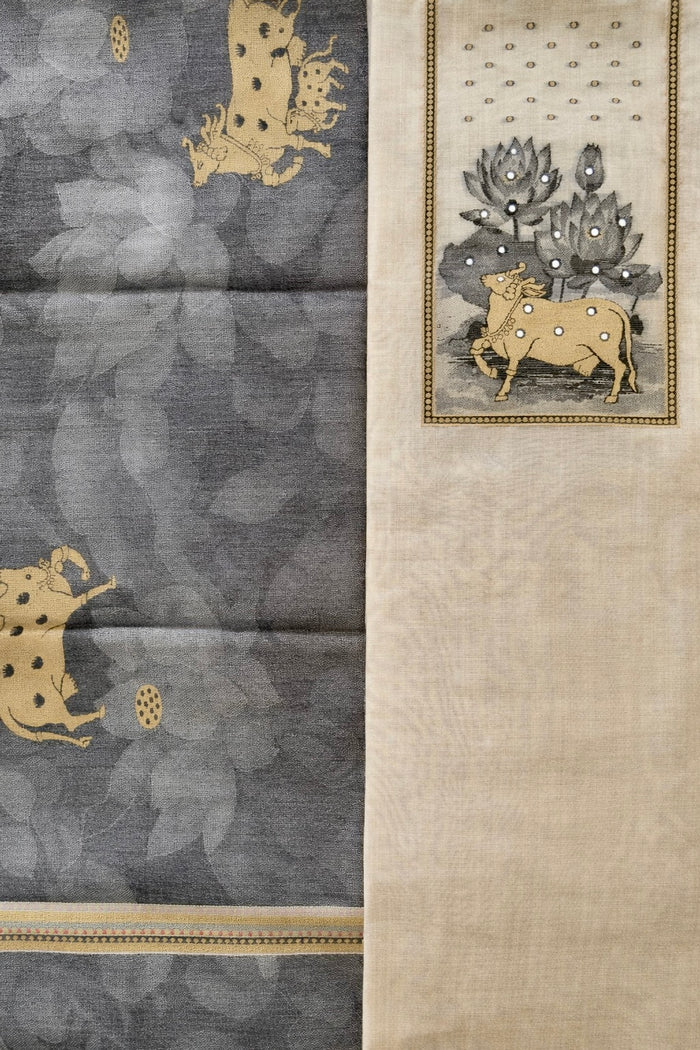 Black Beige-3 Piece Suit Set