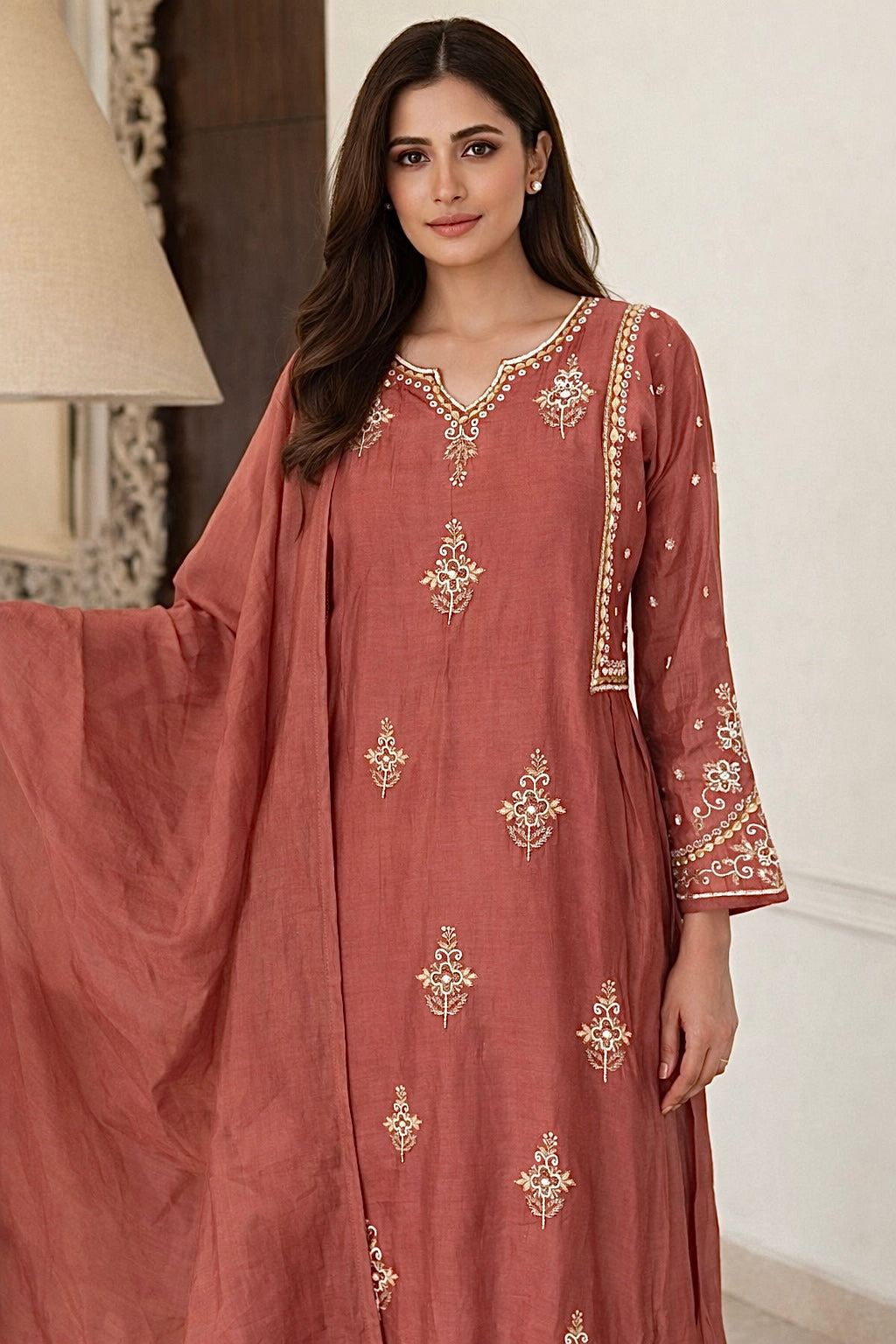 Mauve Mahal-3 Piece Suit Set