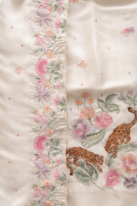 Cream On White-3 Piece Suit Set