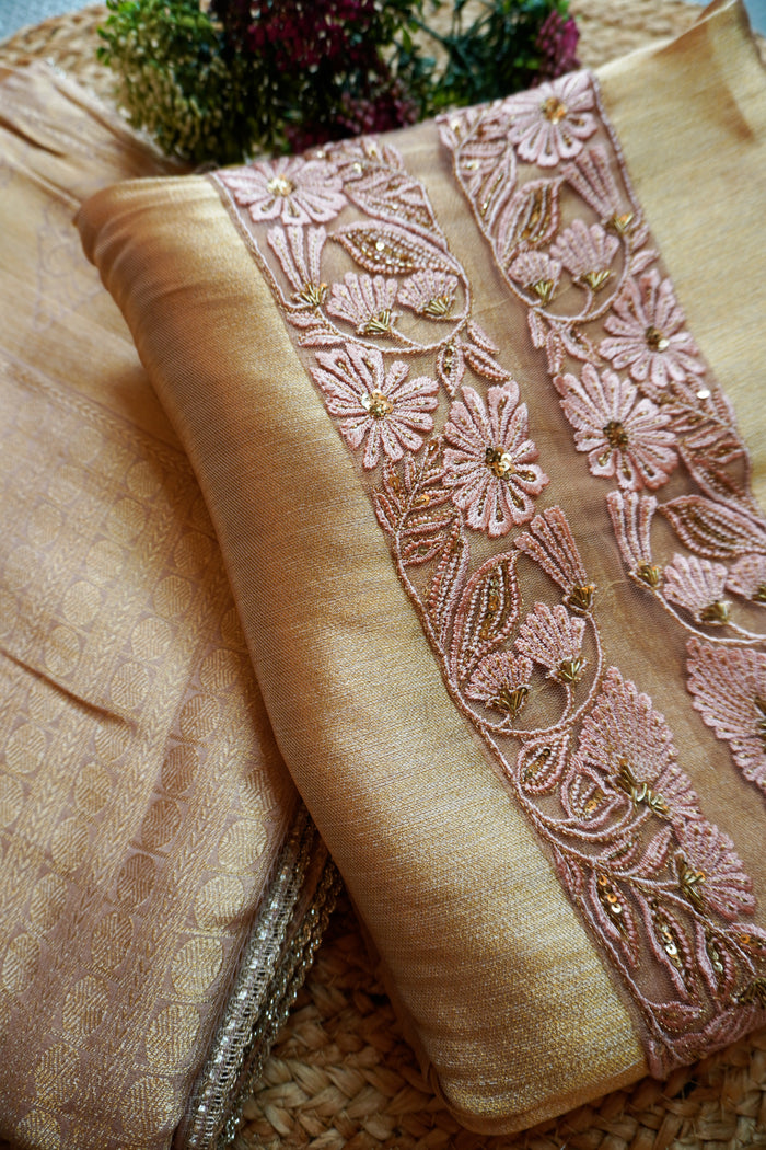 Gold Silk-3 Piece Suit Set