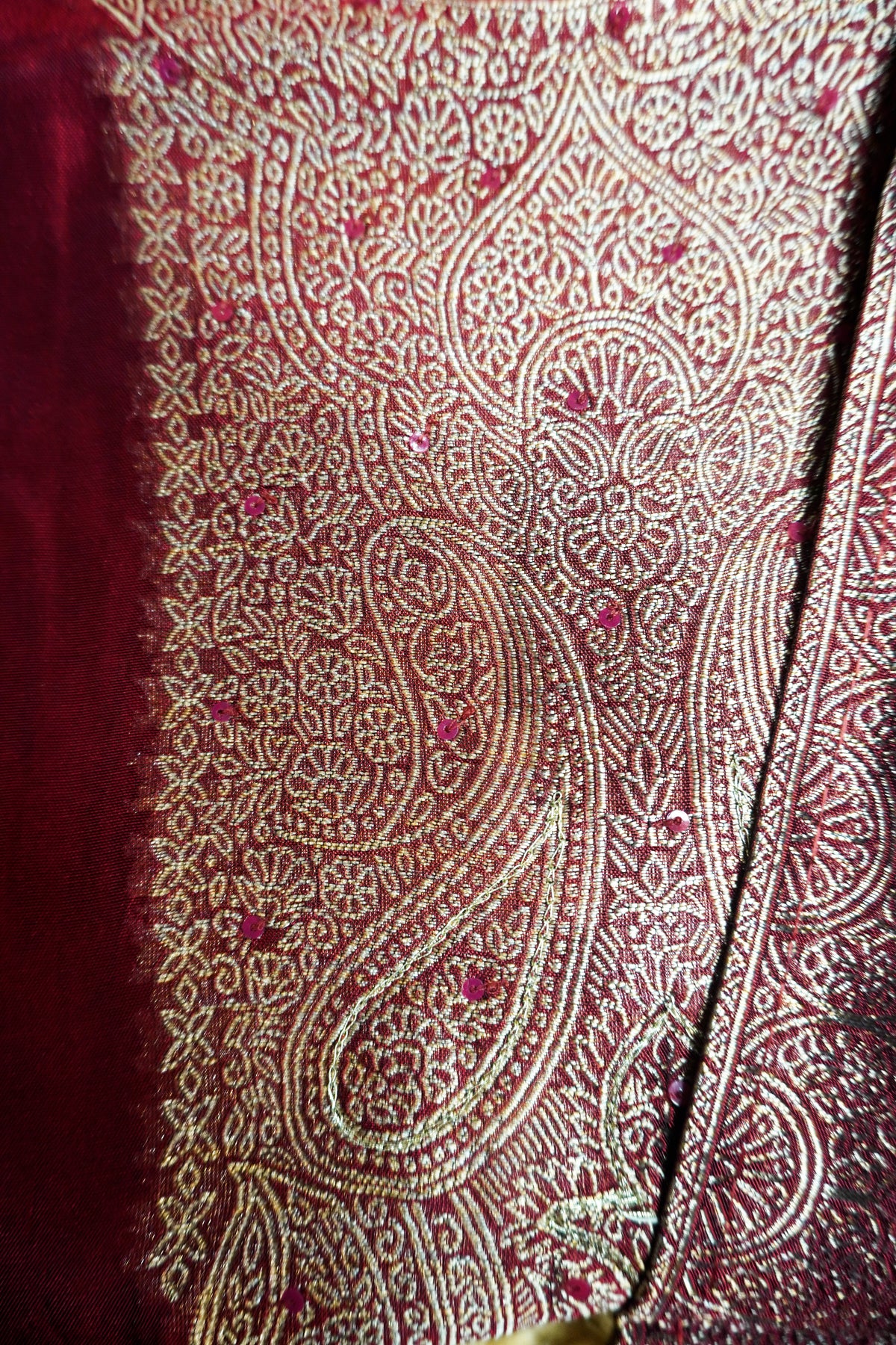 Maroon Silk-3 Piece Suit Set