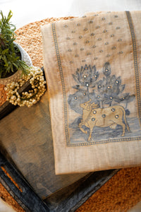 Blue Beige-3 Piece Suit Set