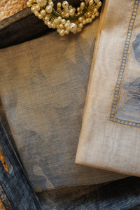 Blue Beige-3 Piece Suit Set