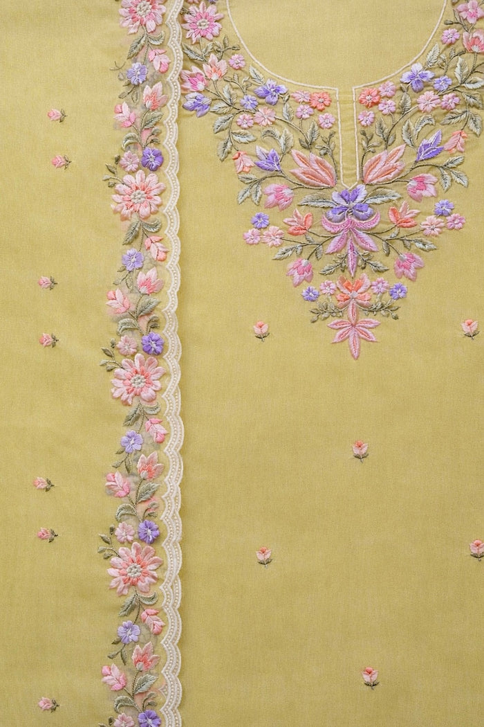 Yellow Floral-3 Piece Suit Set