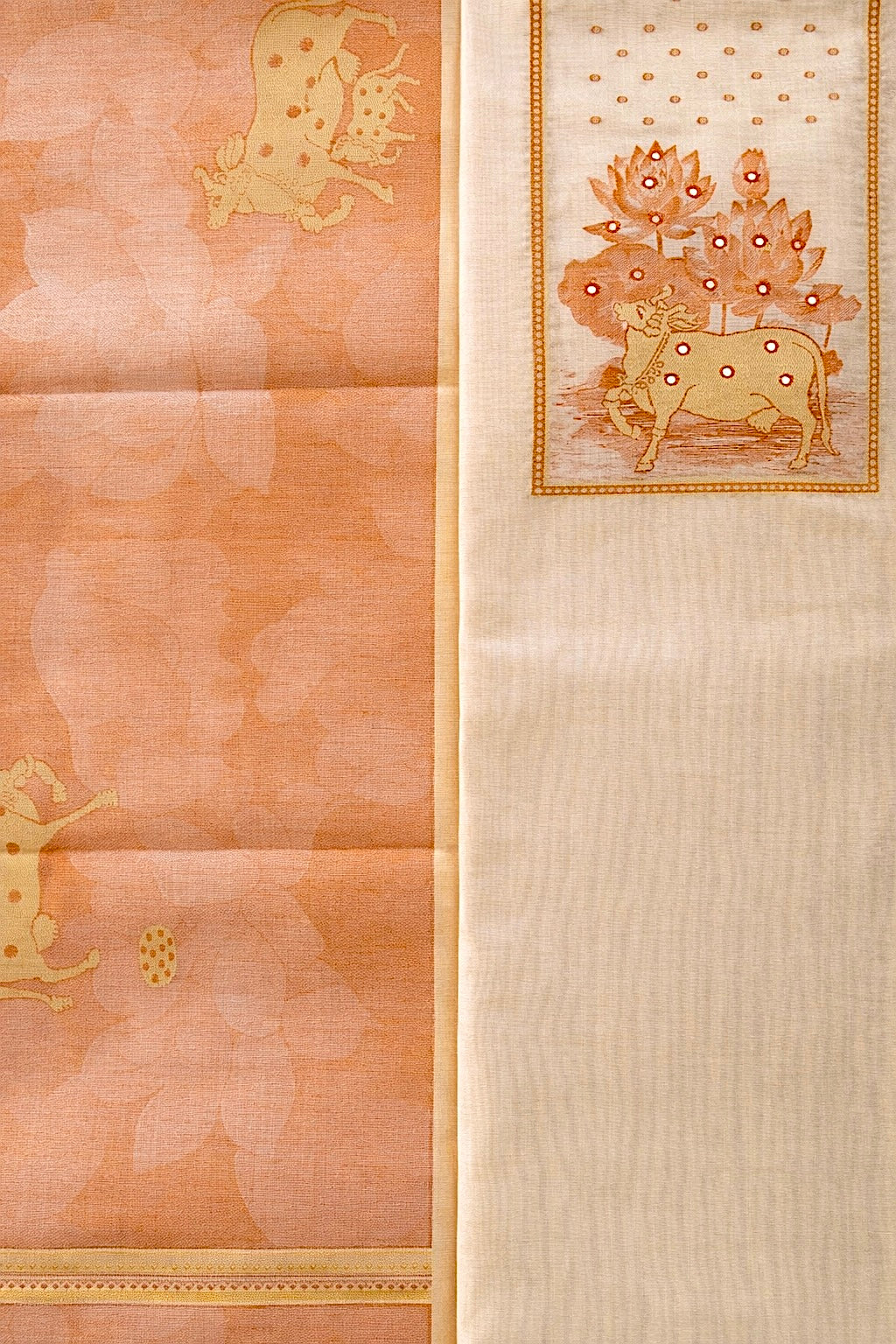 Orange Beige-3 Piece Suit Set