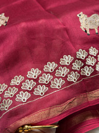 Mehroon Mul-3 Piece Suit Set