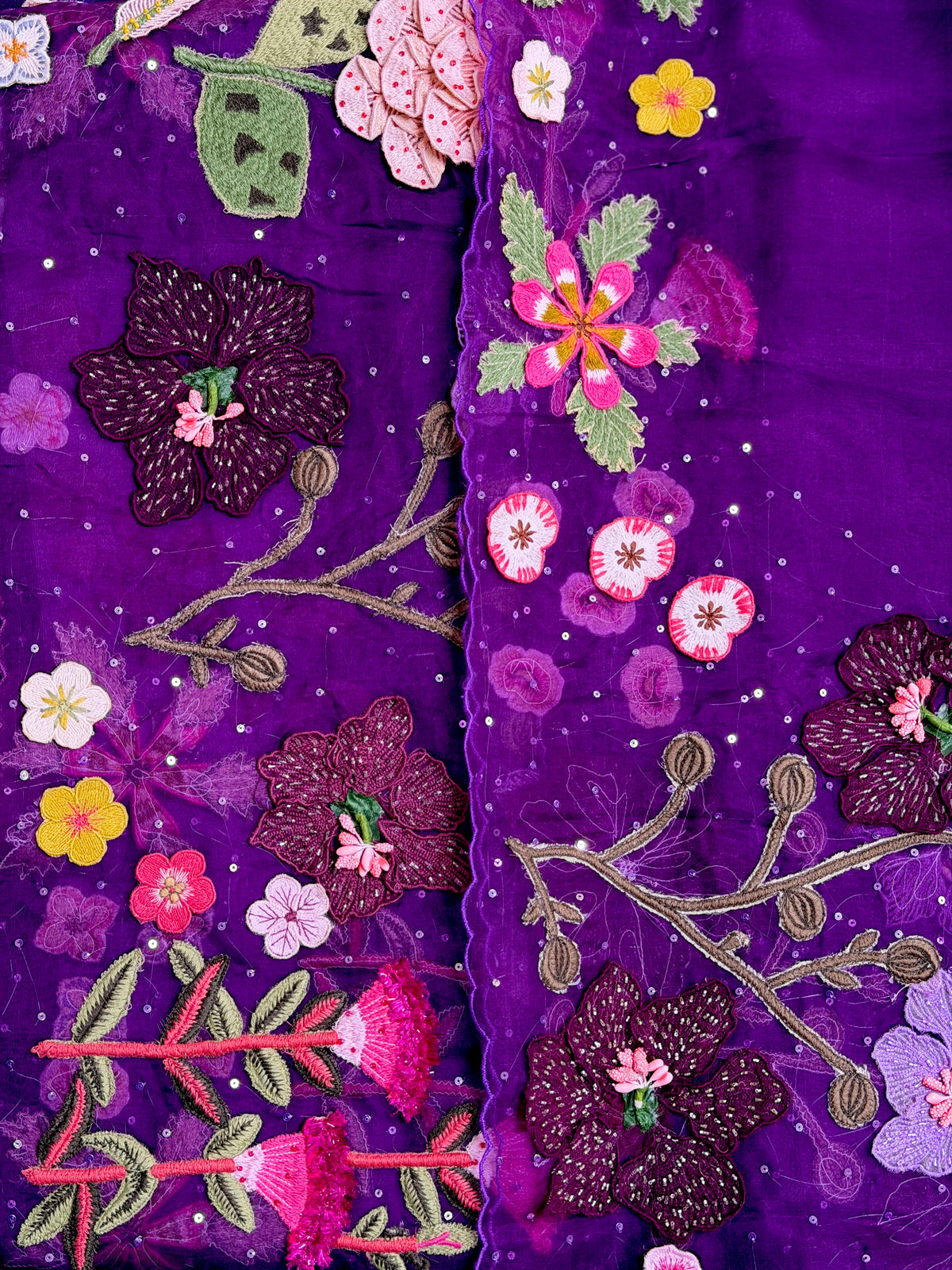 Purple Floral-3 Piece Suit Set