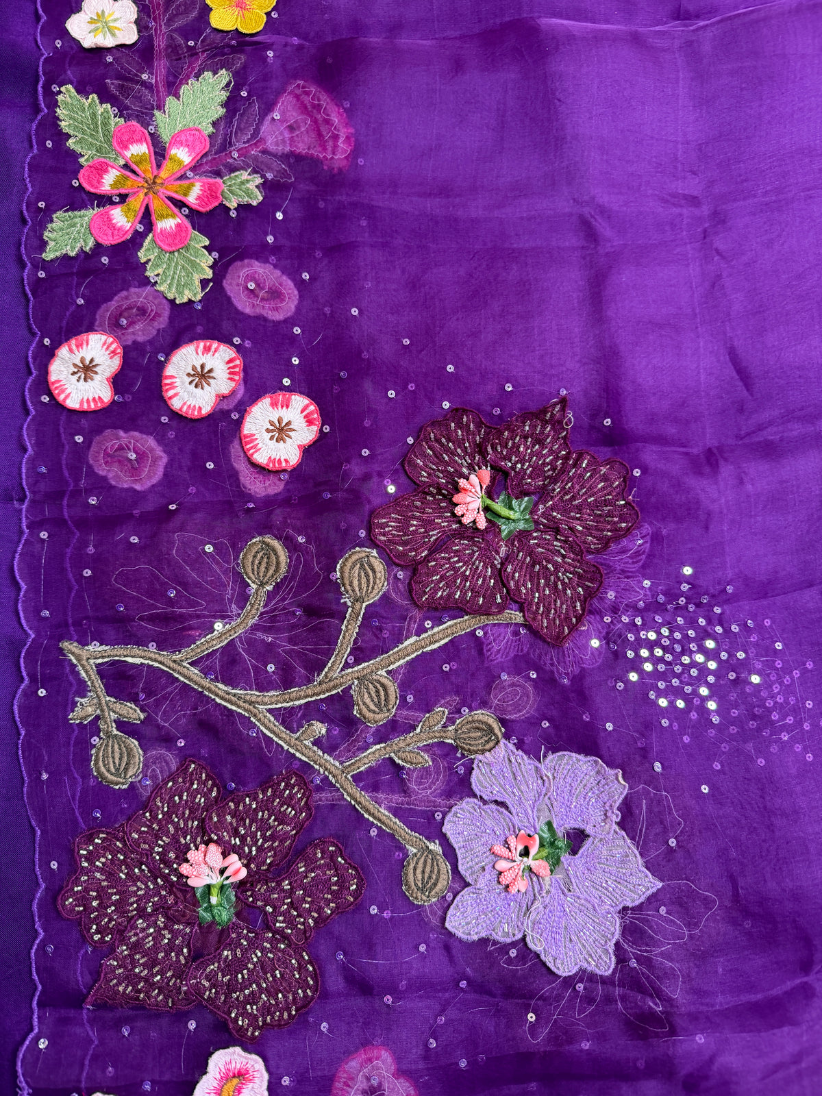 Purple Floral-3 Piece Suit Set