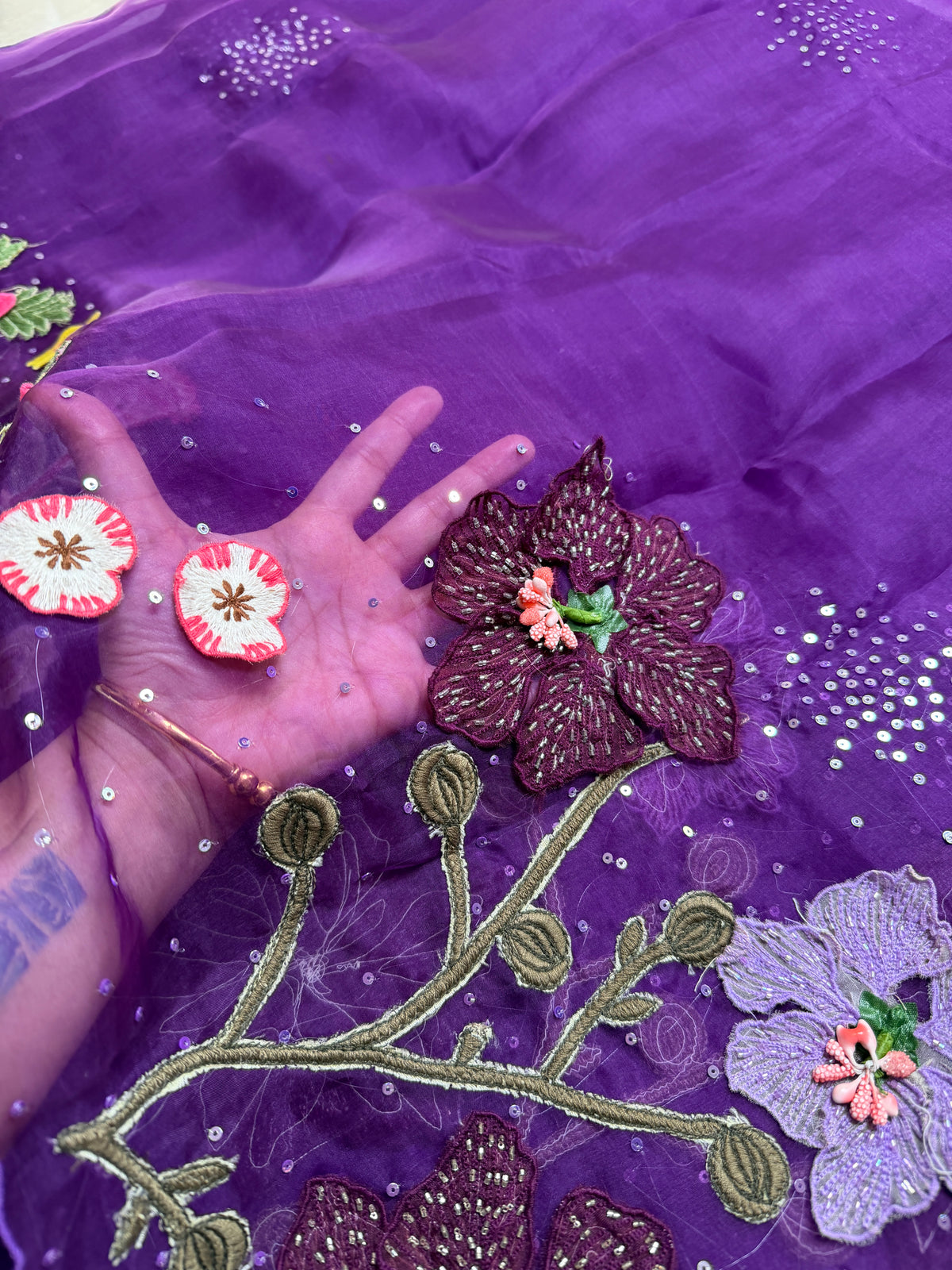 Purple Floral-3 Piece Suit Set