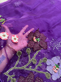 Purple Floral-3 Piece Suit Set