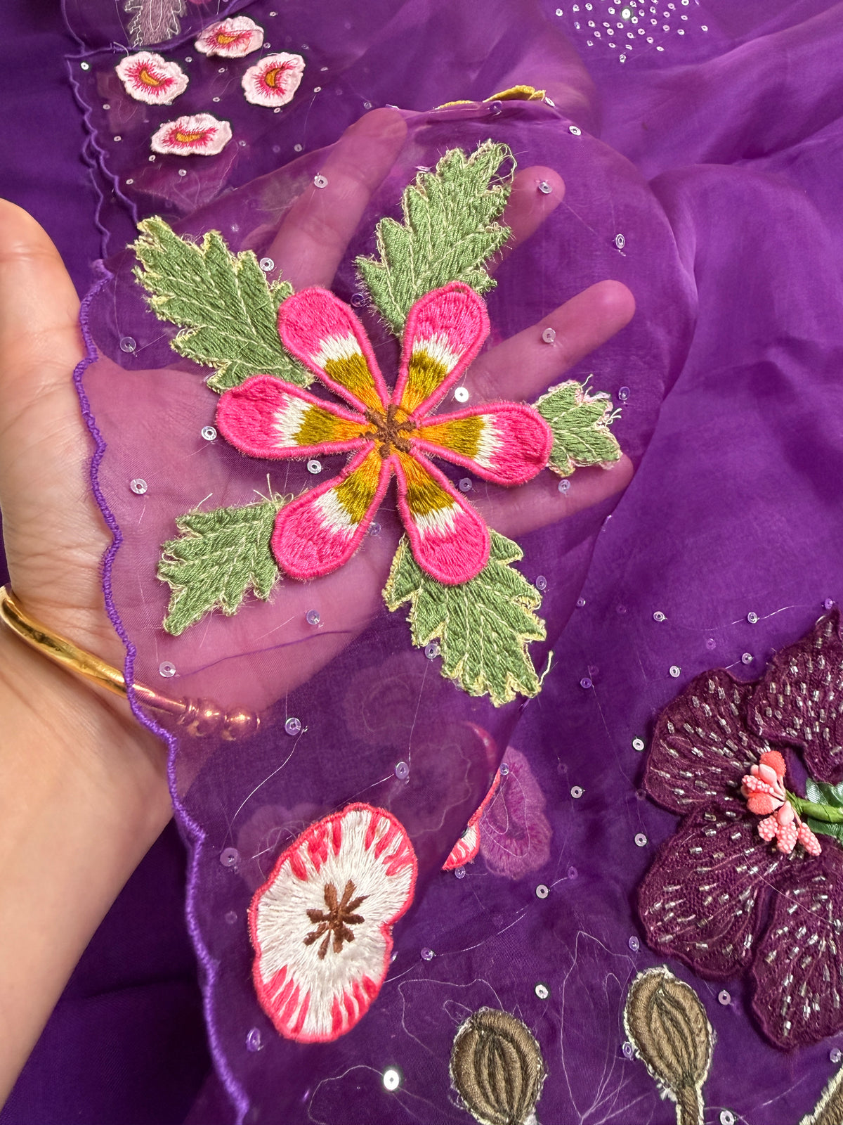 Purple Floral-3 Piece Suit Set