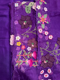 Purple Floral-3 Piece Suit Set