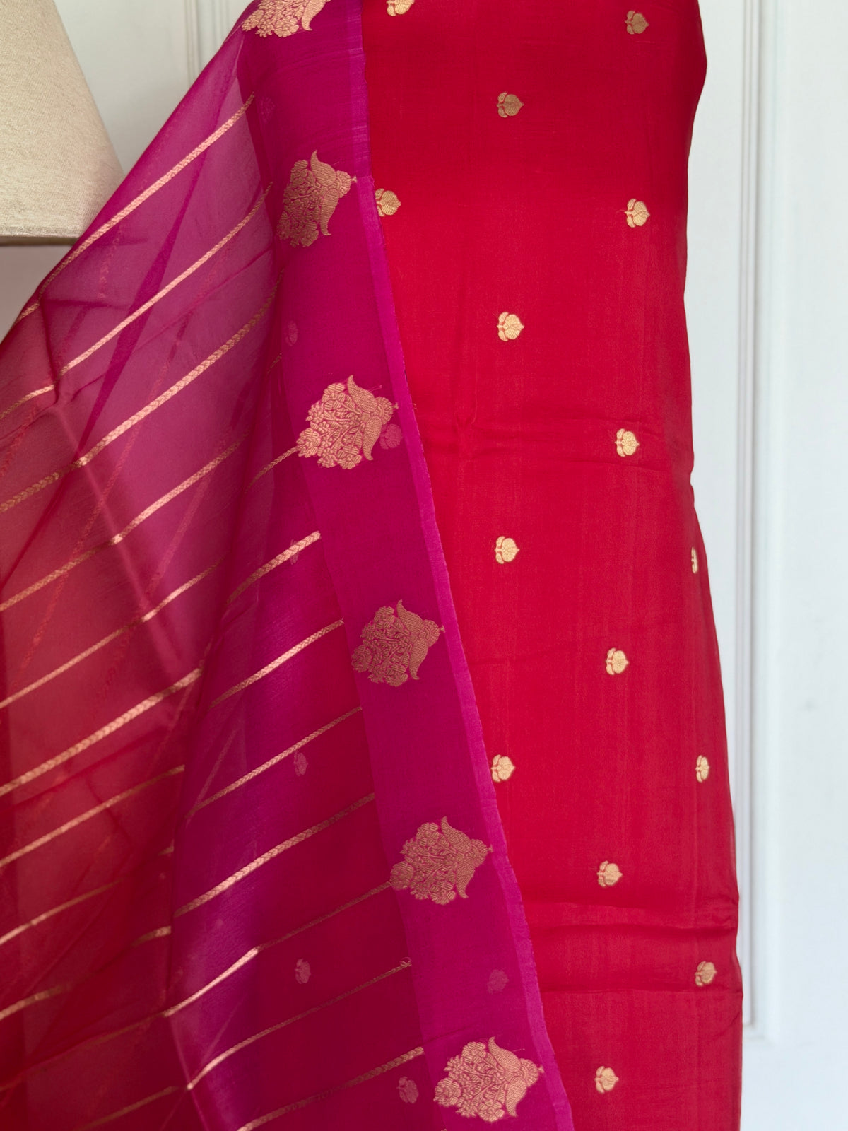 Red Weaves- 3 Piece Suit Set