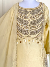 Cremish Gold-3 Piece Suit Set