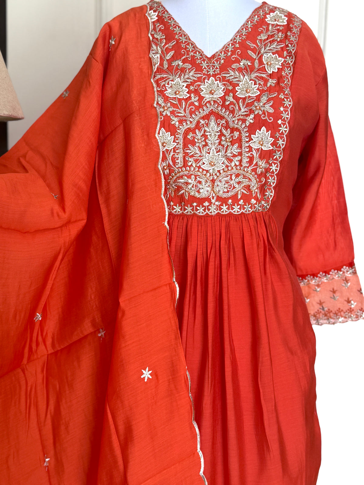 Orange Aura-3 Piece Suit Set