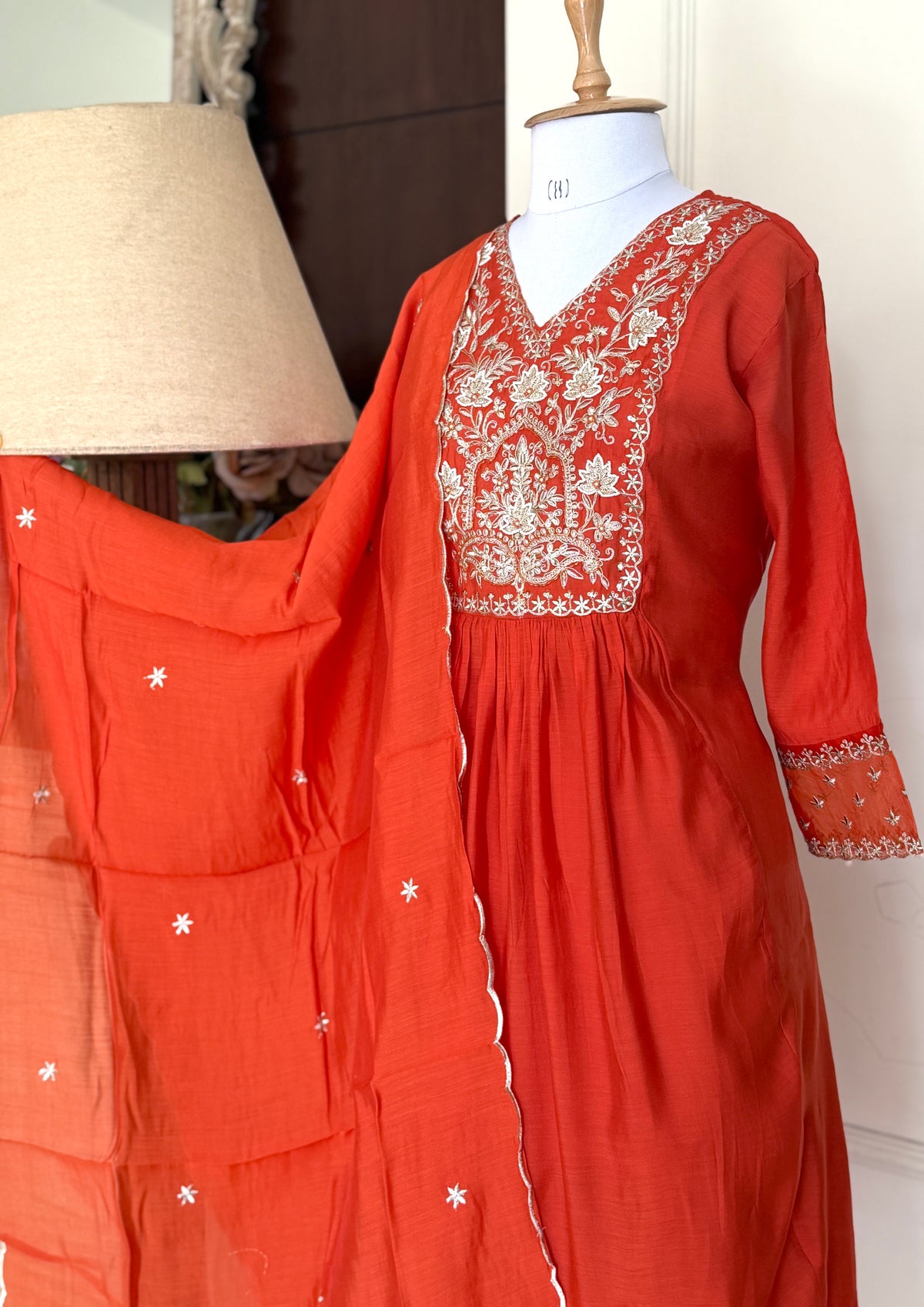 Orange Aura-3 Piece Suit Set