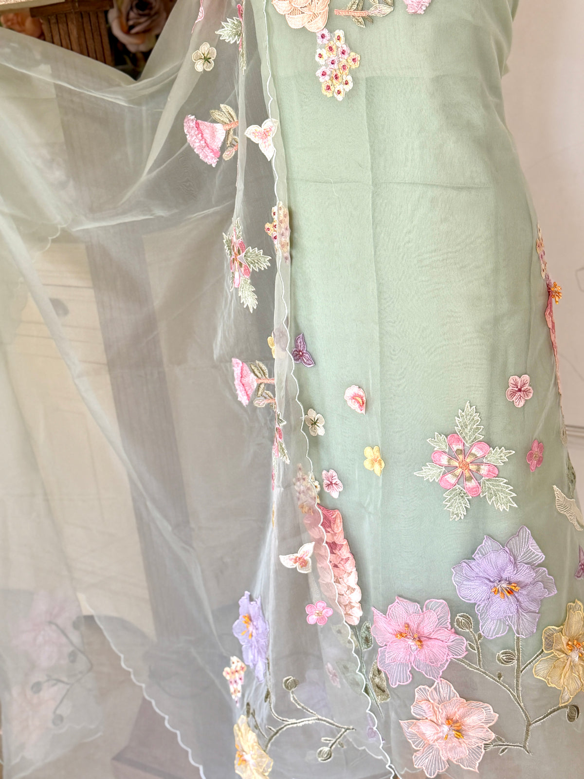 Green Pastel-3 Piece Suit Set