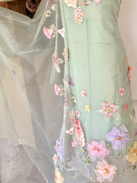 Green Pastel-3 Piece Suit Set