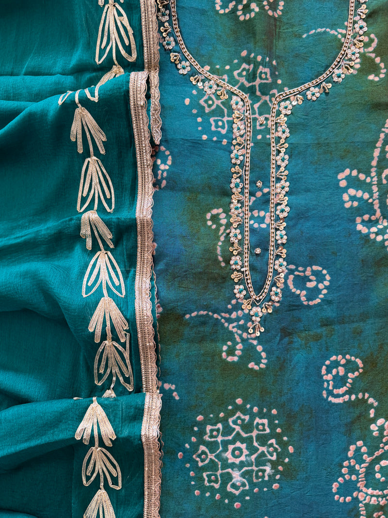 Gulzar Green-3 Piece Suit Set