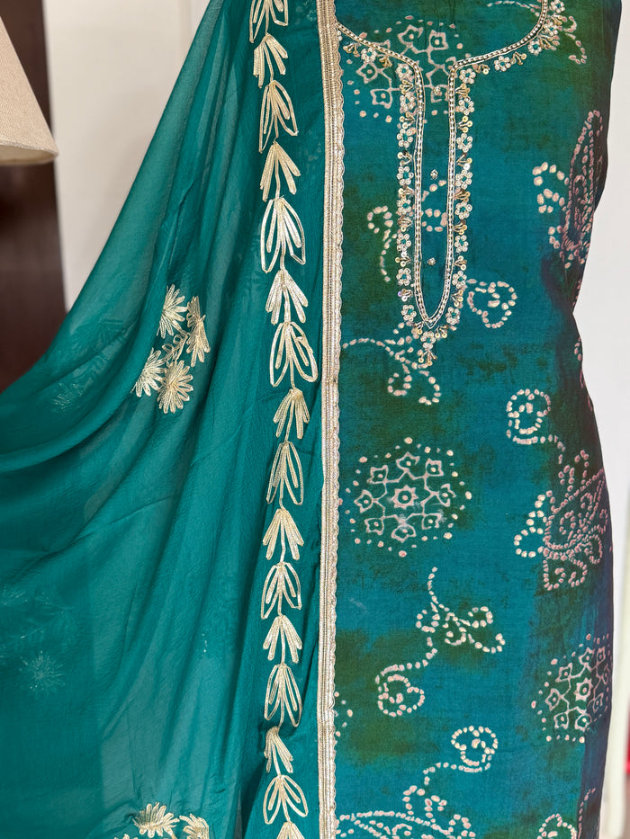 Gulzar Green-3 Piece Suit Set