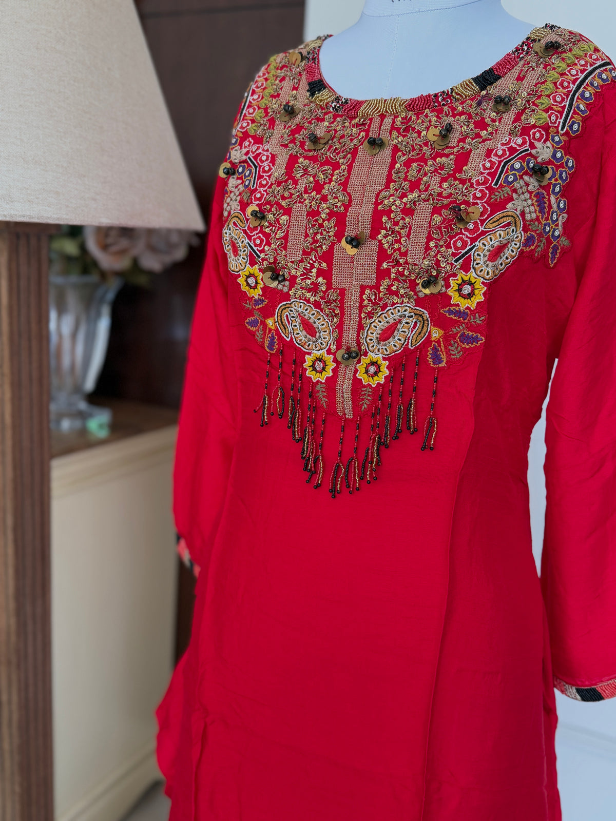 Red Roman-3 Piece Suit Set