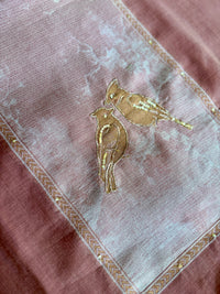 Old Rose Jamdani- 3 Piece Suit