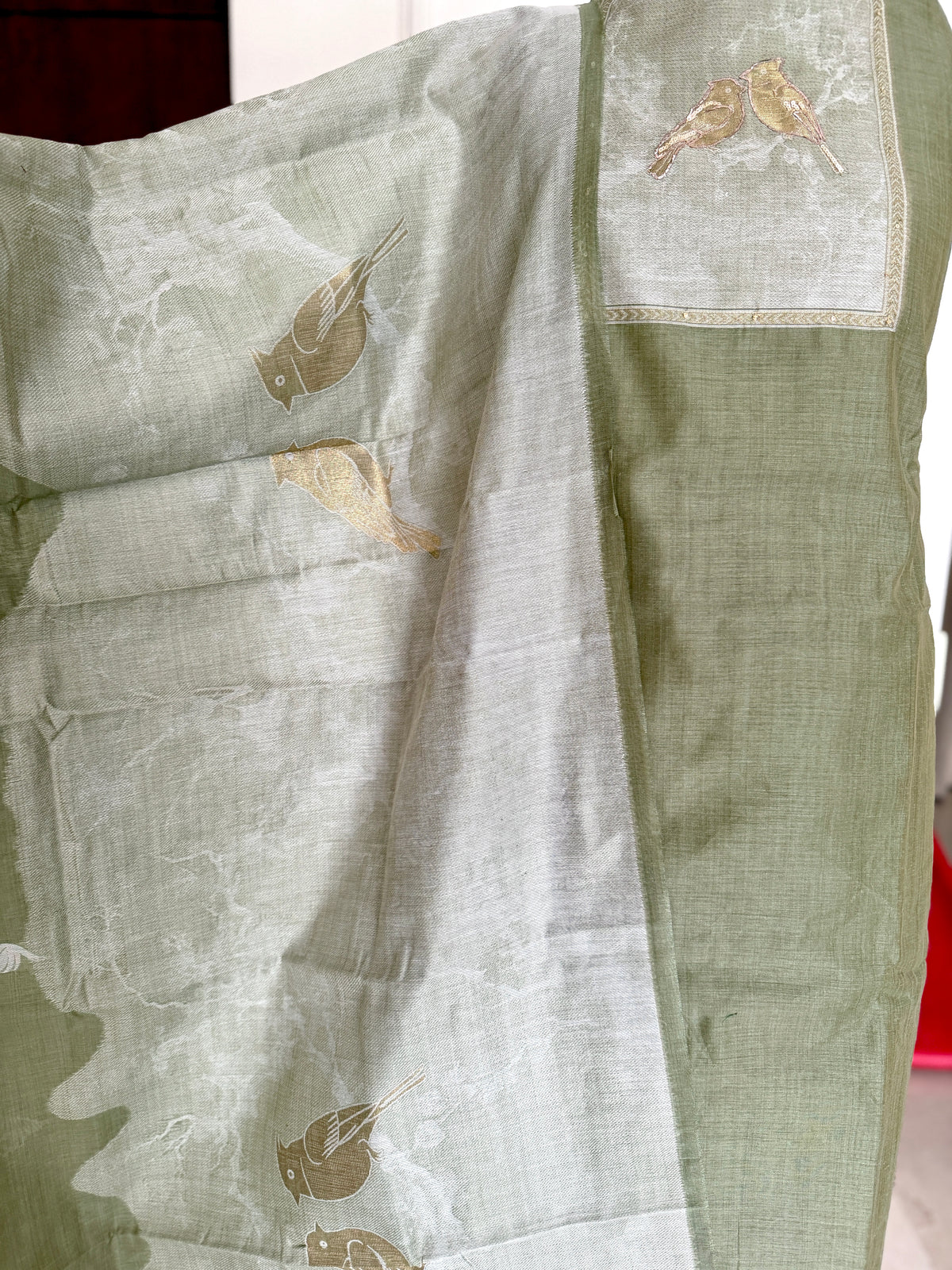 Green Bird-3 Piece Suit Set