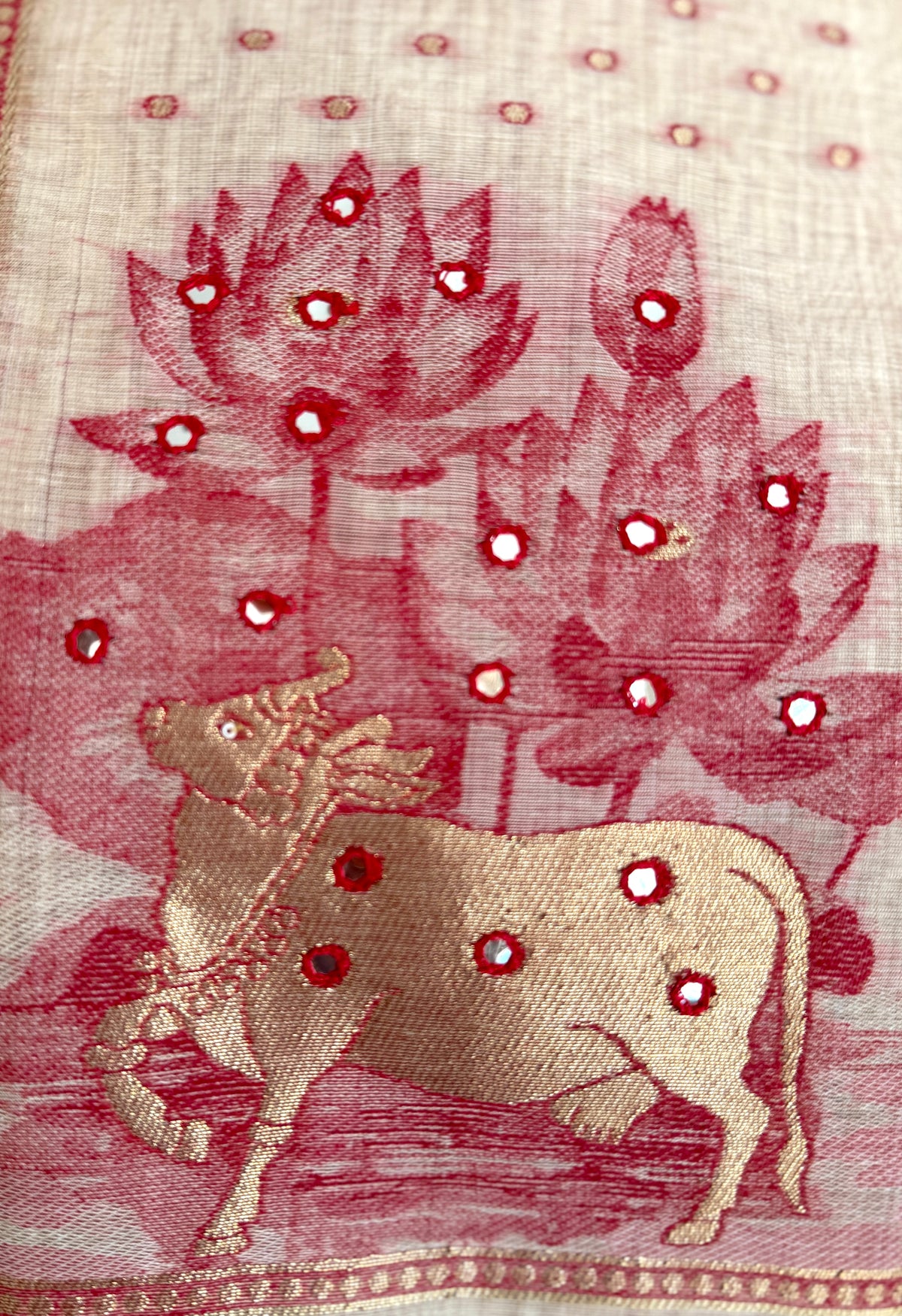 Red Beige-3 Piece Suit Set