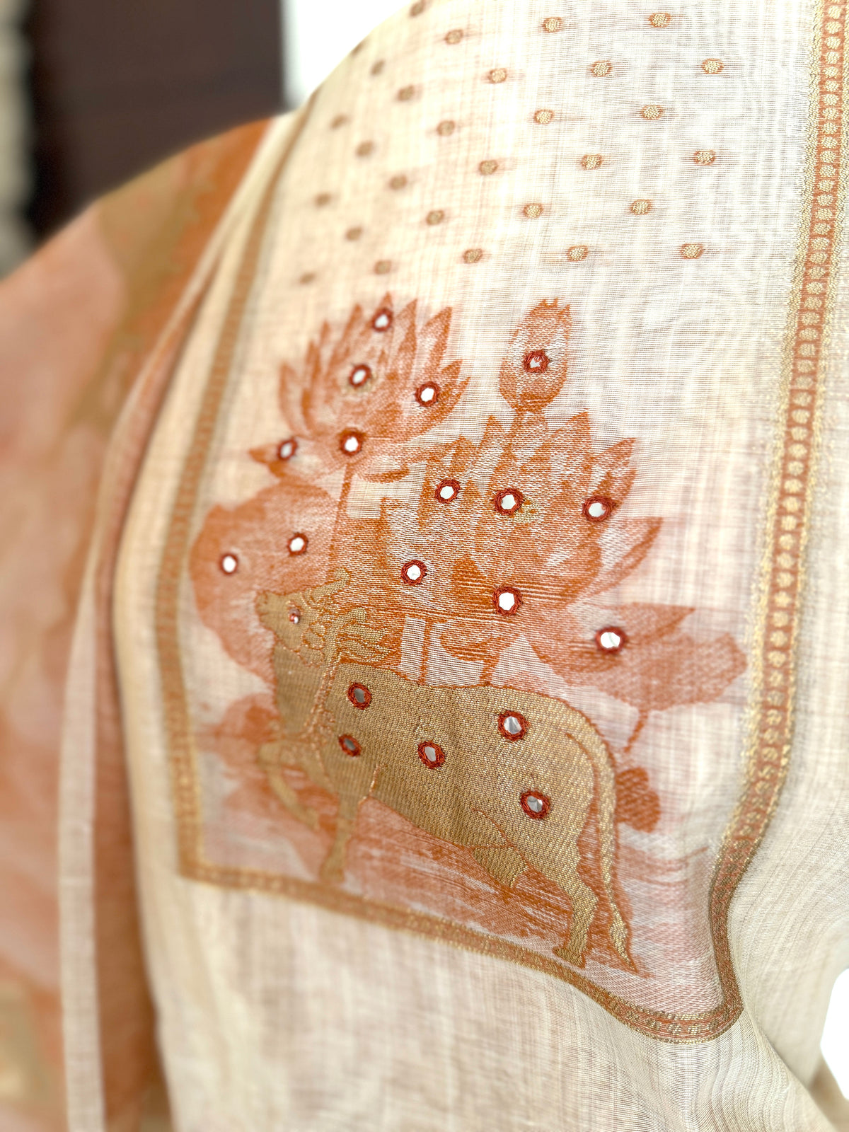 Orange Beige-3 Piece Suit Set