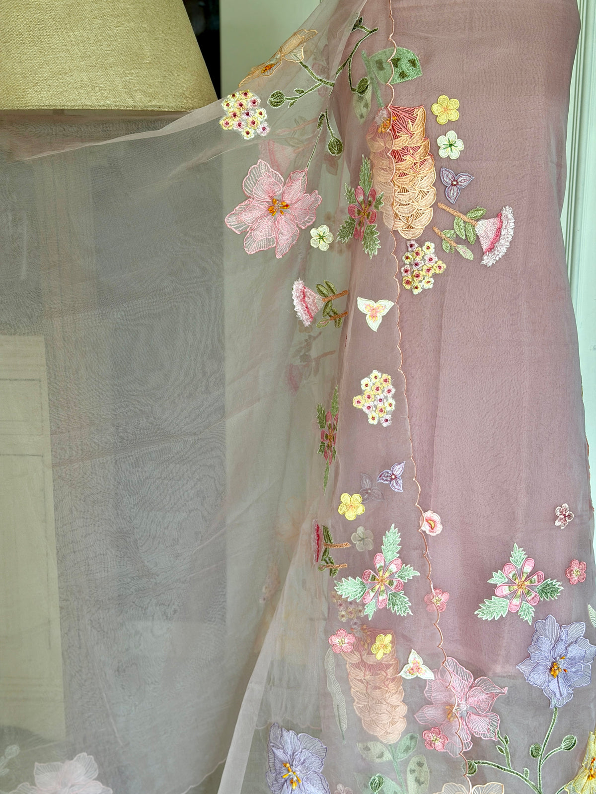 Pinkish Mauve Pastel-3 Piece Suit Set