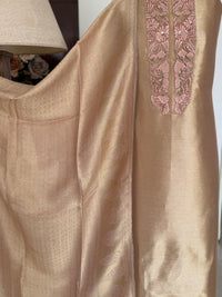 Gold Silk-3 Piece Suit Set