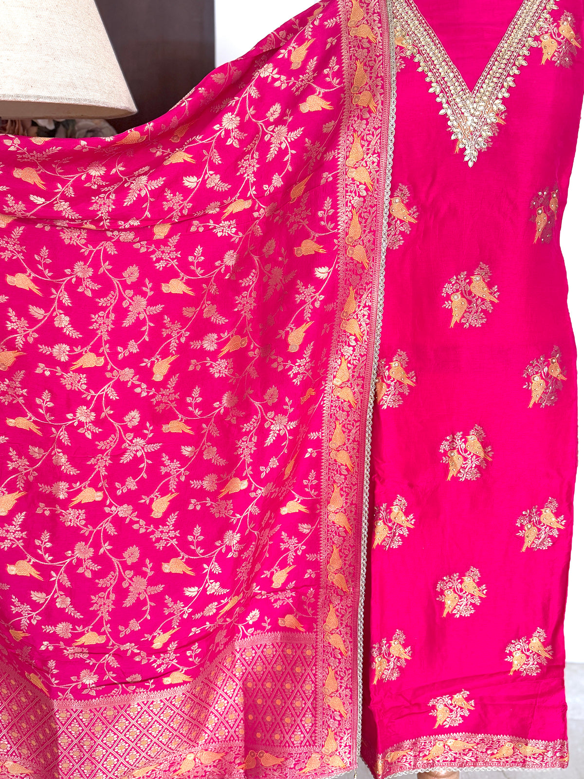 Gulabi Kanjivaram-3 Piece Suit Set