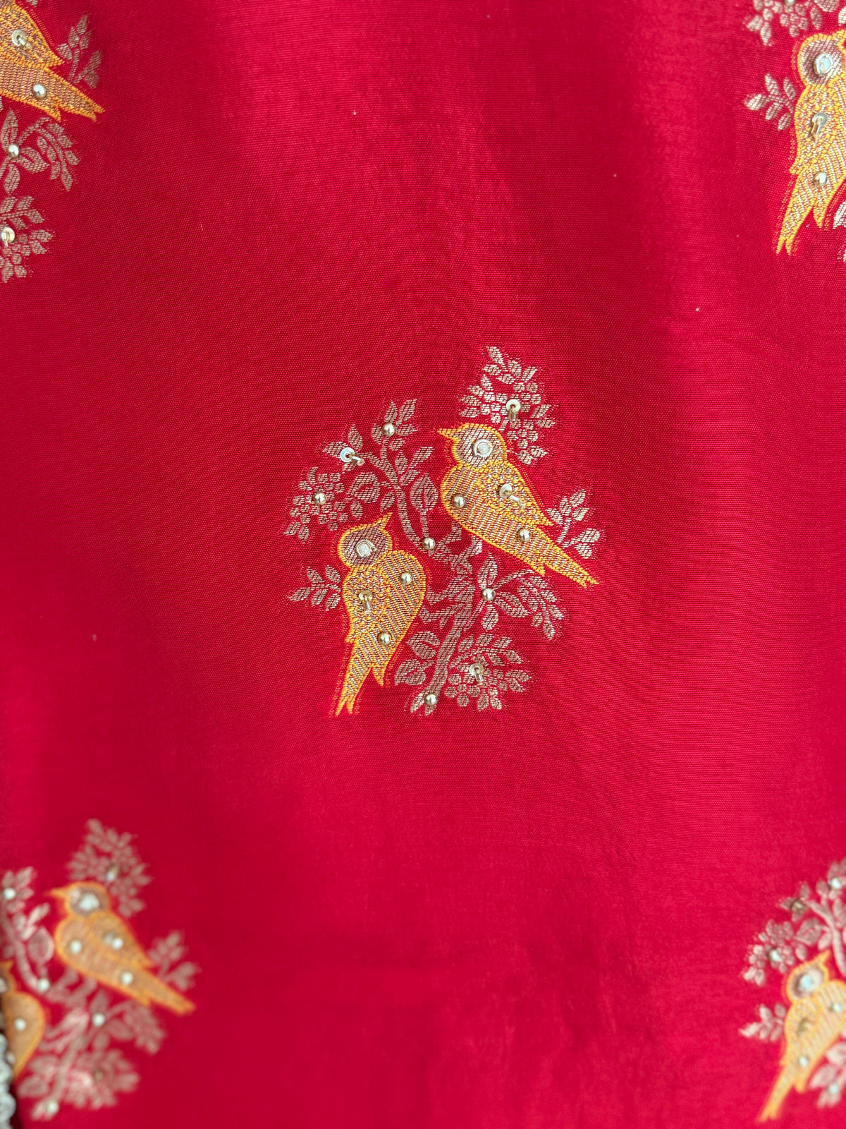 Red Kanjivaram-3 Piece Suit Set