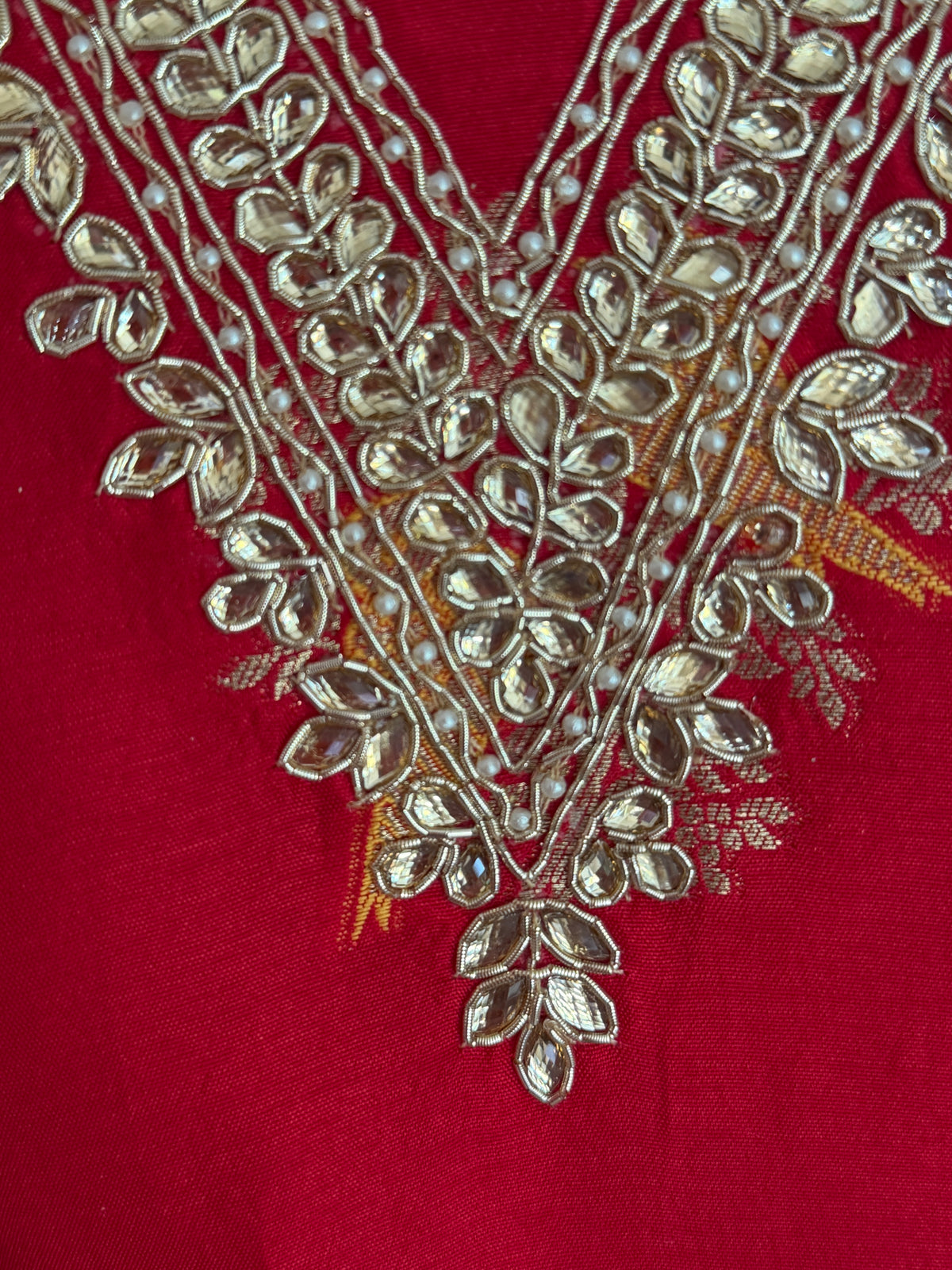 Red Kanjivaram-3 Piece Suit Set