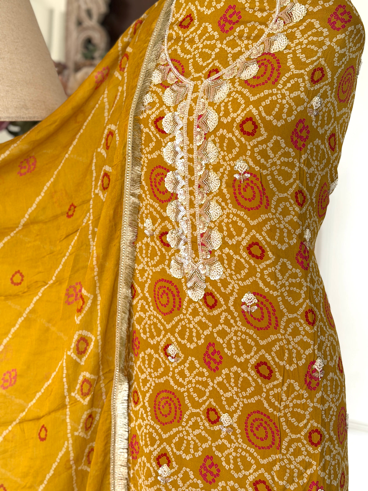 Yellow Gold-3 Piece Suit Set