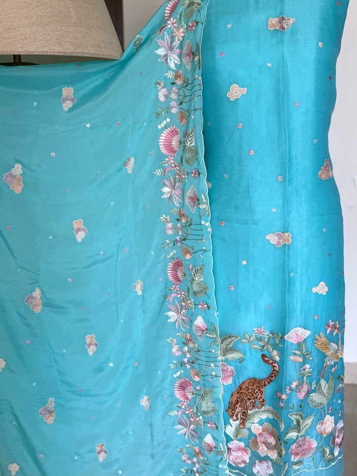 Aqua Blue-3 Piece Suit Set