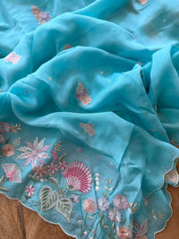 Aqua Blue-3 Piece Suit Set