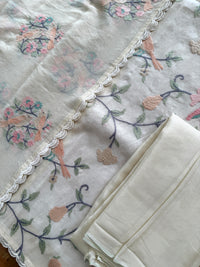 Cremish White Bird-3 Piece Suit Set