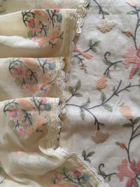 Cremish White Bird-3 Piece Suit Set