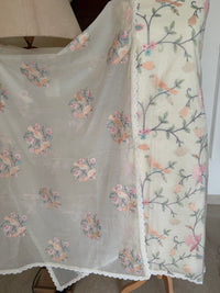 Cremish White Bird-3 Piece Suit Set