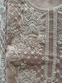 Beige White-3 Piece Suit Set