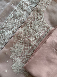 Beige White-3 Piece Suit Set