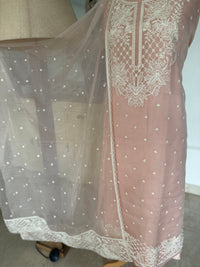 Beige White-3 Piece Suit Set