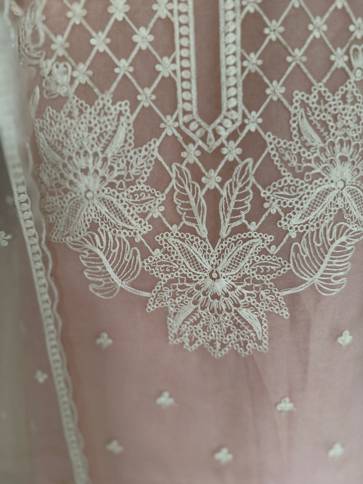 Beige White-3 Piece Suit Set