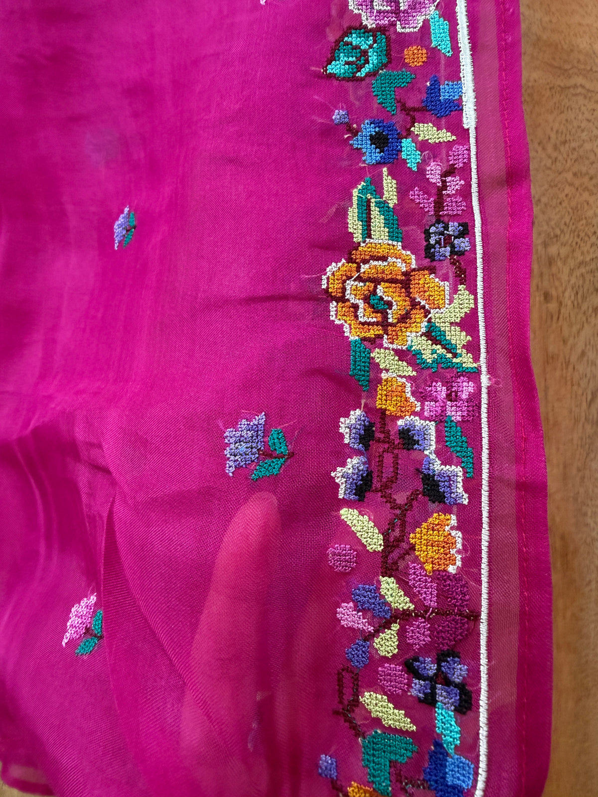 Pink Cross Stitch- 3 Piece Suit Set