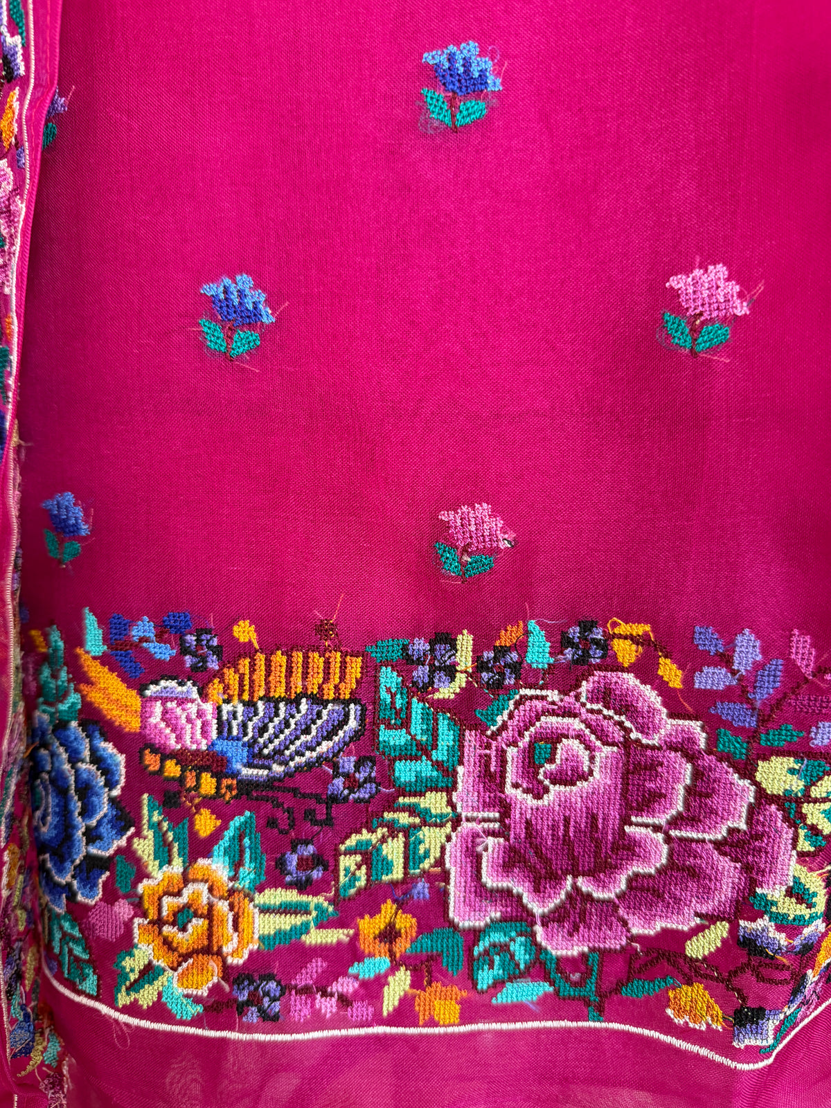 Pink Cross Stitch- 3 Piece Suit Set