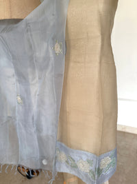 Paste Blue& Beige-3 Piece Suit Set