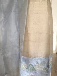 Paste Blue& Beige-3 Piece Suit Set